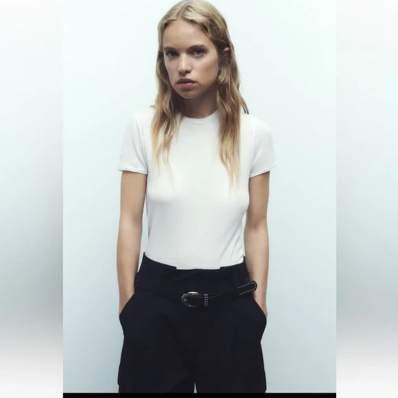 BELTED PAPERBAG PANTS - Picture 5 of 12